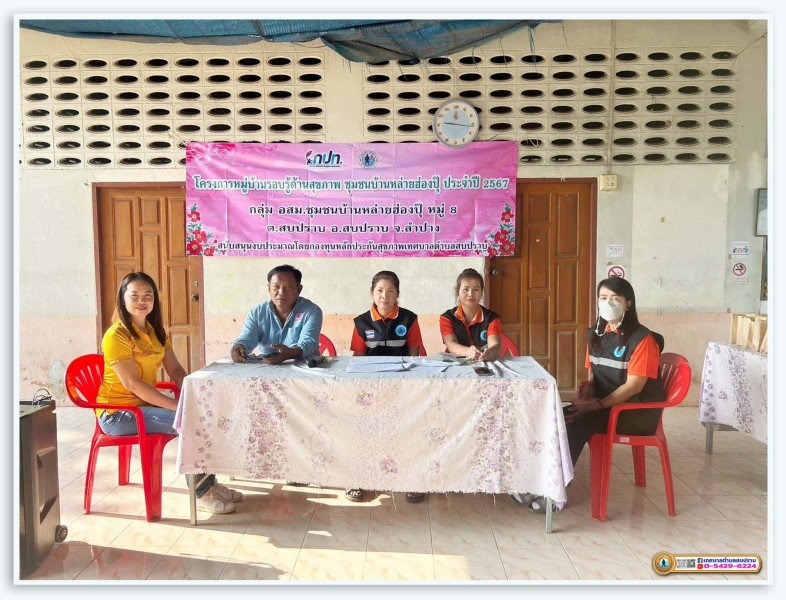 โครงการหมู่บ้านรอบรู้ด้านสุขภาพชุมชนบ้านหล่ายฮ่องปุ๊ ปี 2567 Image 1